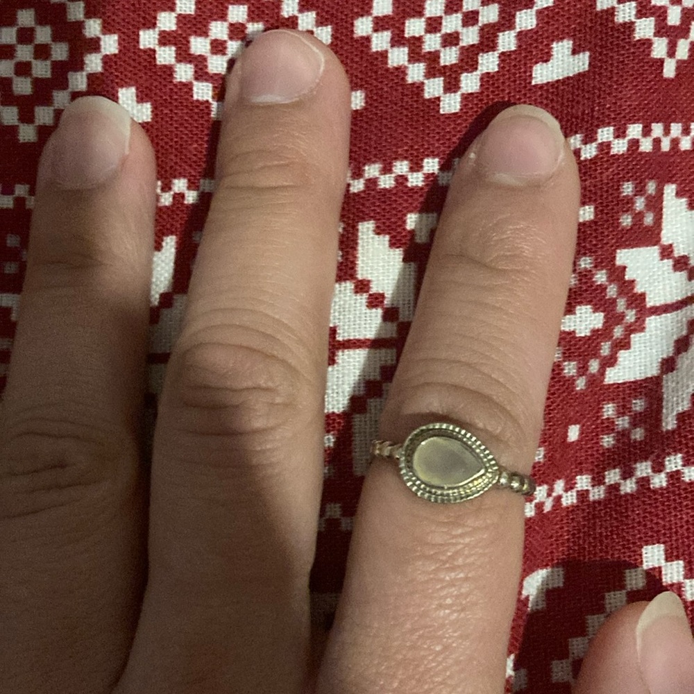 Sterling silver gemstone ring